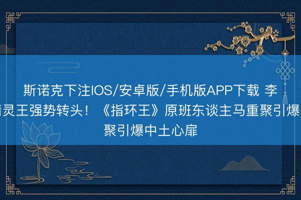 斯诺克下注IOS/安卓版/手机版APP下载 李佩斯携精灵王强势转头！《指环王》原班东谈主马重聚引爆中土心扉