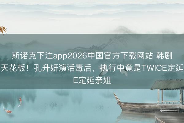 斯诺克下注app2026中国官方下载网站 韩剧邪派天花板!孔升妍演活毒后,执行中竟是TWICE定延亲姐