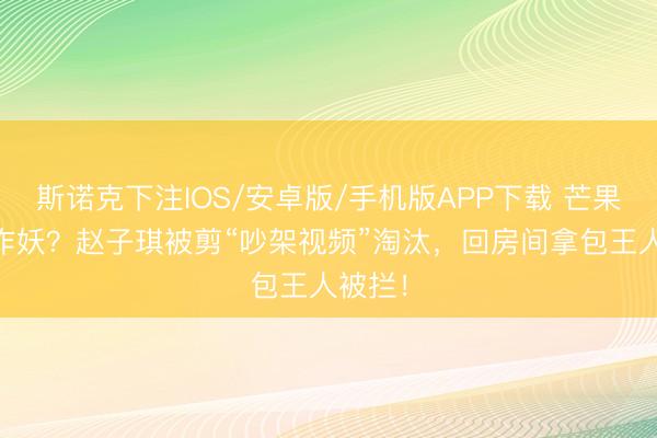 斯诺克下注IOS/安卓版/手机版APP下载 芒果TV又作妖？赵子琪被剪“吵架视频”淘汰，回房间拿包王人被拦！