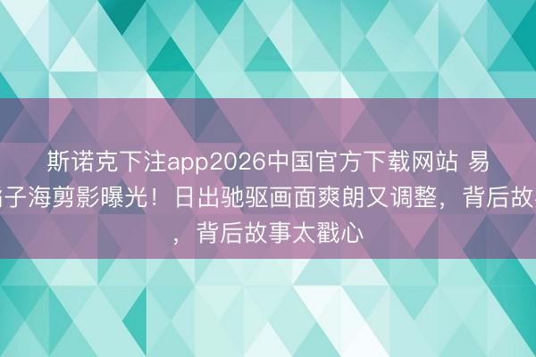 斯诺克下注app2026中国官方下载网站 易烊千玺橘子海剪影曝光！日出驰驱画面爽朗又调整，背后故事太戳心