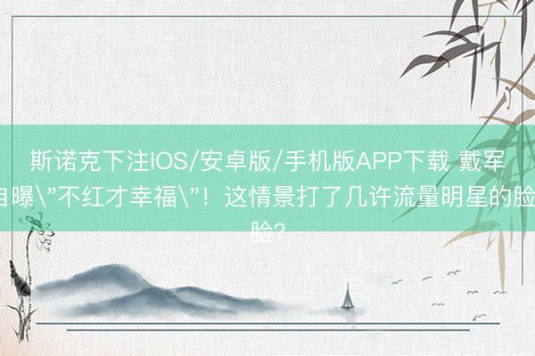 斯诺克下注IOS/安卓版/手机版APP下载 戴军自曝