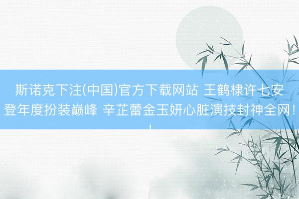 斯诺克下注(中国)官方下载网站 王鹤棣许七安登年度扮装巅峰 辛芷蕾金玉妍心脏演技封神全网！
