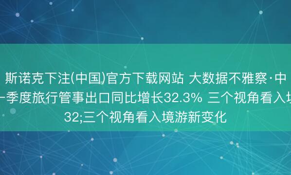 斯诺克下注(中国)官方下载网站 大数据不雅察·中国管事｜一季度旅行管事出口同比增长32.3% 三个视角看入境游新变化